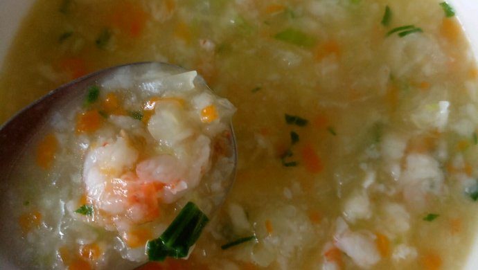 虾仁蔬菜疙瘩汤