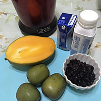 #麦子厨房#料理机出品：蜜豆分层奶昔的做法图解1