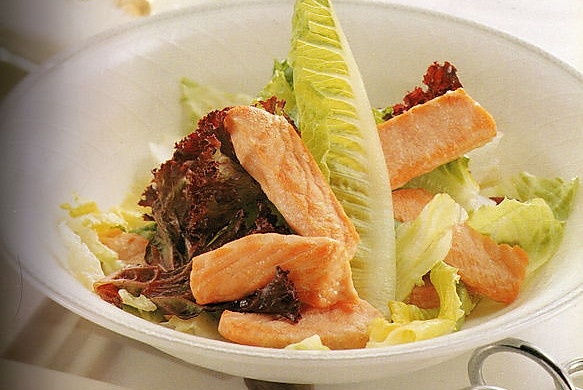 烤箱料理_鹽烤鮭魚沙拉