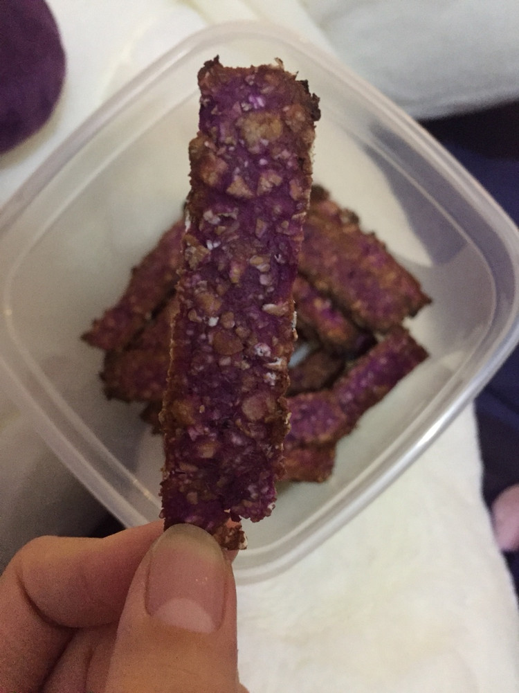 紫薯燕麦饼干的做法
