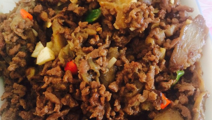 茄子牛肉末