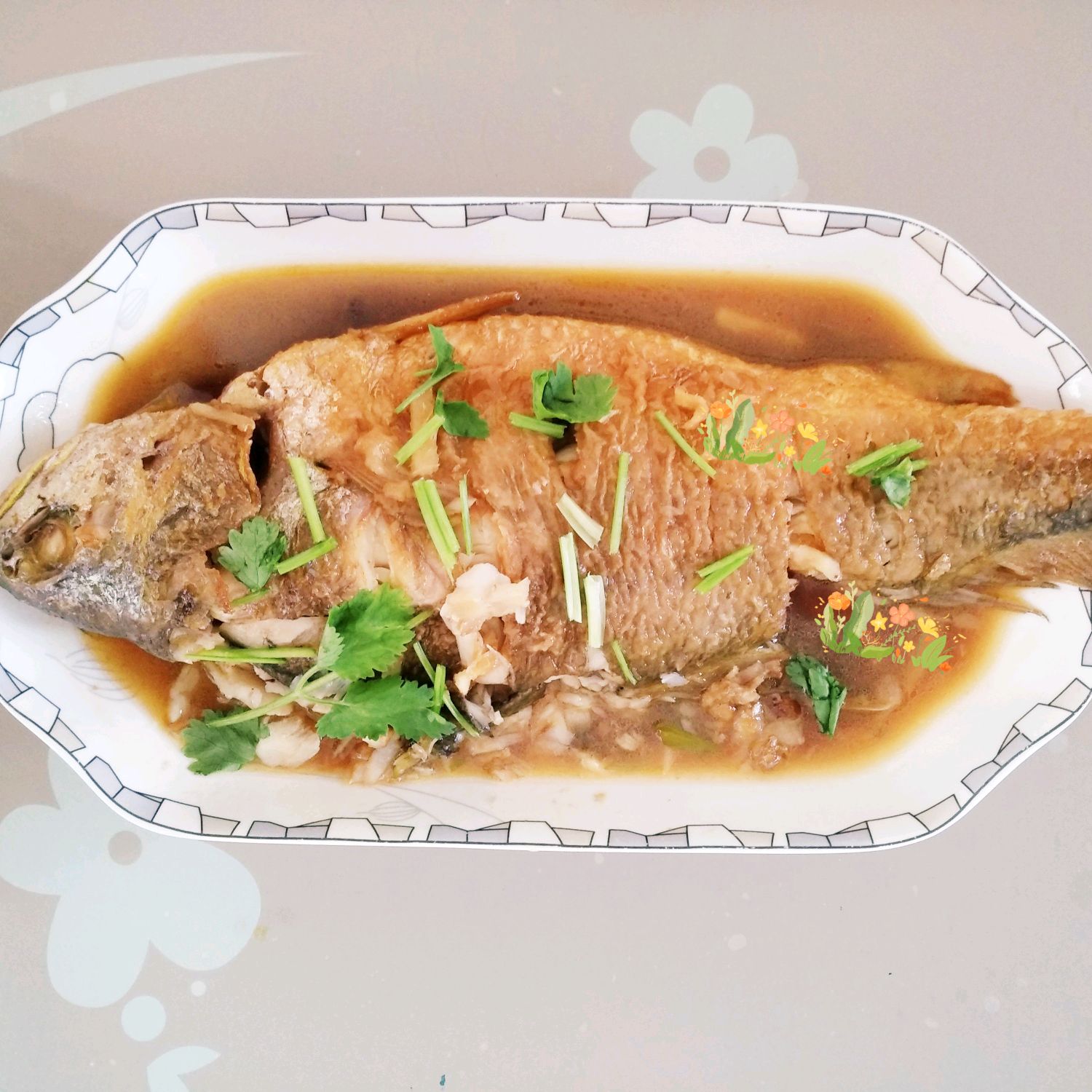 Braised yellow croaker