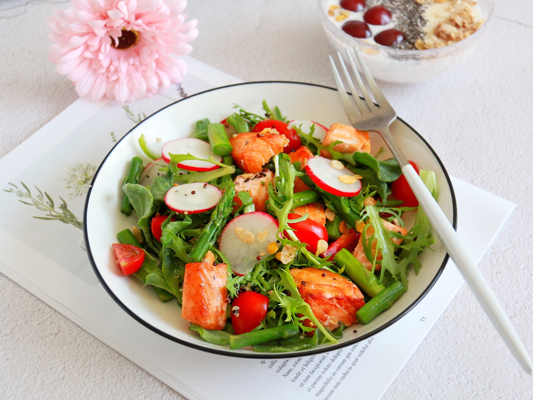 Salmon and quinoa salad