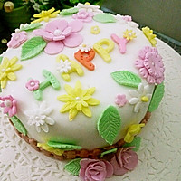梦幻花园翻糖蛋糕#舌尖上的春宴#的做法图解5