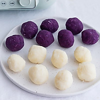 #秋天怎么吃#紫薯山药糕的做法图解7