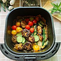 #加油 英格兰#蒜香风味菌菇蔬菜空气炸，不怕胖比烧烤更好吃哦的做法图解29