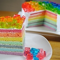 彩虹蛋糕（六寸活底模）的做法图解8