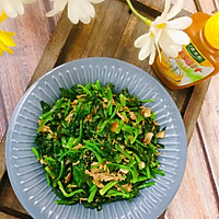 #家乡年味 鲜才够味#鲜鸡汁炒菠菜的做法图解1