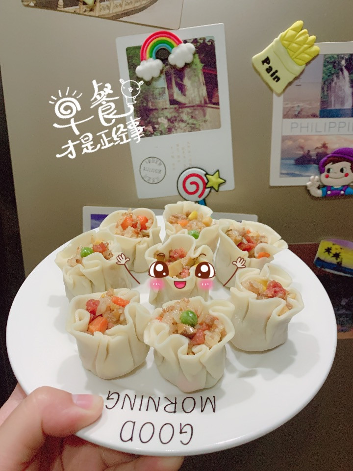 笋丁腊肠烧卖的做法