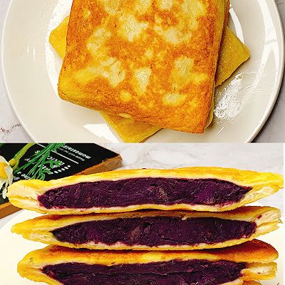 健康快手早餐❗️❗️无糖少油～超好吃的紫薯吐司