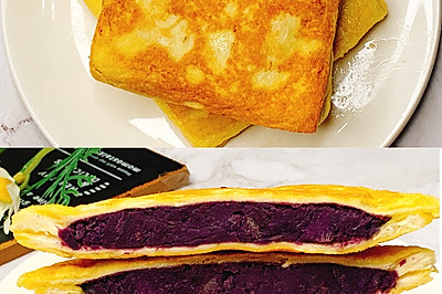 健康快手早餐❗️❗️无糖少油～超好吃的紫薯吐司