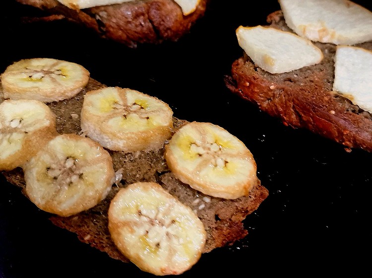 苹果 香蕉烤吐司的做法
