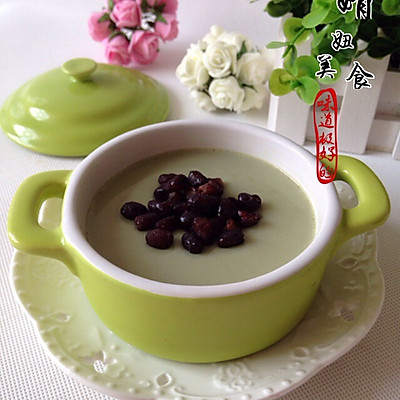 抹茶蜜豆布丁～夏日甜品