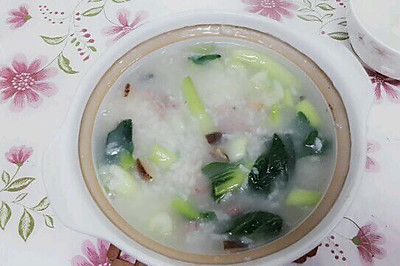 香菇青菜牛肉粥