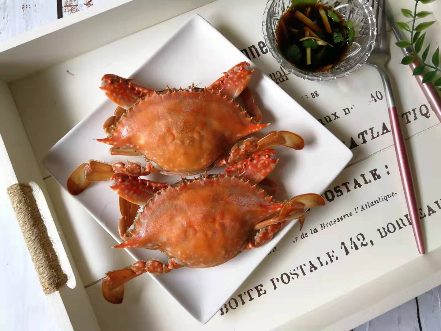 Steamed swimming crab