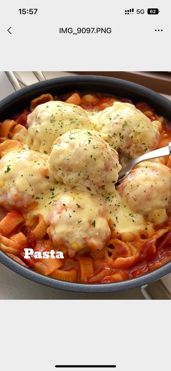 虾滑芝士番茄意面