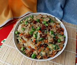 #美食说出“新年好”#冬豆腊味糯米饭的做法