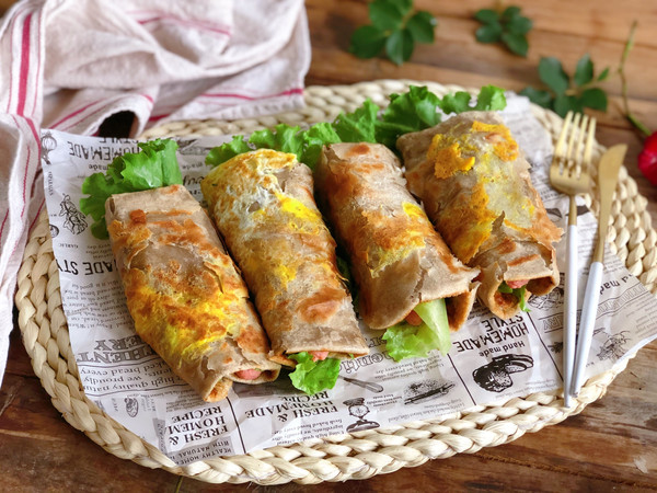 层层酥脆掉渣❗自制全麦鸡蛋灌饼❗好吃哭了