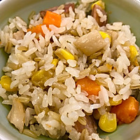 杏鲍菇彩色焖饭的做法图解4