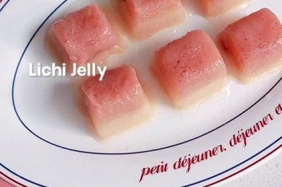 荔枝草莓绿茶冻 超简单的夏日甜品