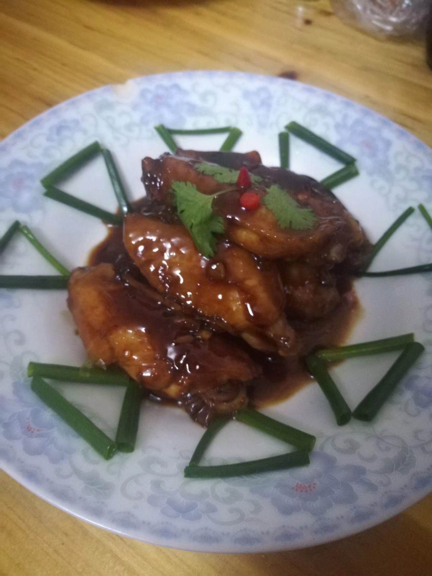 Chicken wings with coke