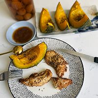 快手菜—烤鸡胸肉、烤南瓜的做法图解4