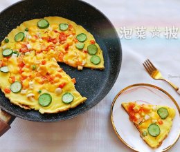 当泡菜遇到披萨，美味让我们相遇，平底锅美食#营养小食光#的做法