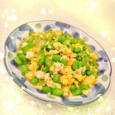 丝瓜毛豆炒鸡蛋「吃它」