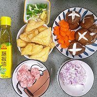 #豪吉藤椒油真香来袭#低卡美味减脂餐！香菇肉沫焖豆泡的做法图解2