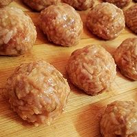 糯米榨菜肉圆子的做法图解6