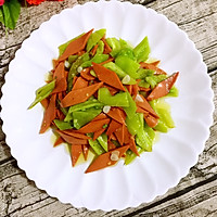 青椒炒火腿肠的做法图解10