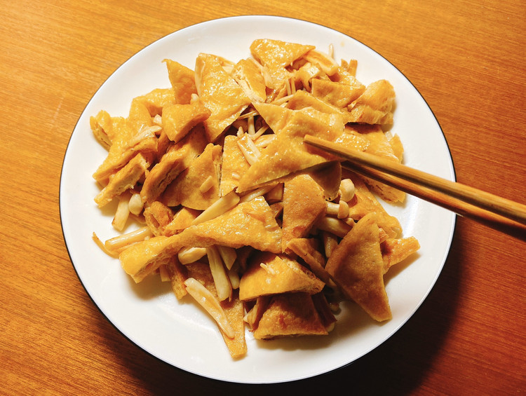 鲜菇豆干的做法