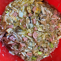 #智利贻贝中式烹法大赏#中式味道海鲜金针菇饼的做法图解5