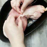 #沃康山茶油#肚包鸡的做法图解4