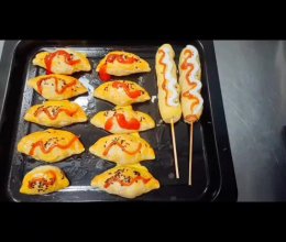 蛋挞皮香肠酥+手抓饼版热狗（详细教程）2022.04.30的做法