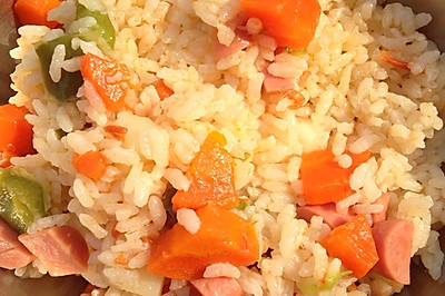 火腿焖米饭