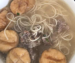 碎肉汤面条的做法