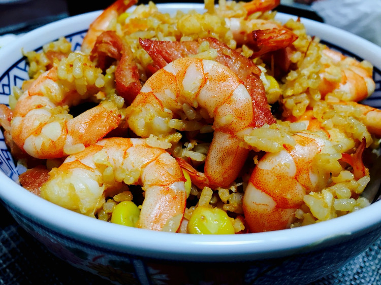 虾油炒饭的做法