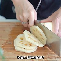 皮蛋鲜肉炸藕盒的做法图解7