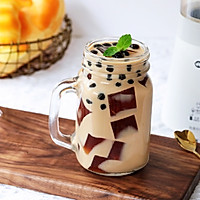 #爱乐甜夏日轻质甜蜜#茶冻撞珍珠奶茶的做法图解15