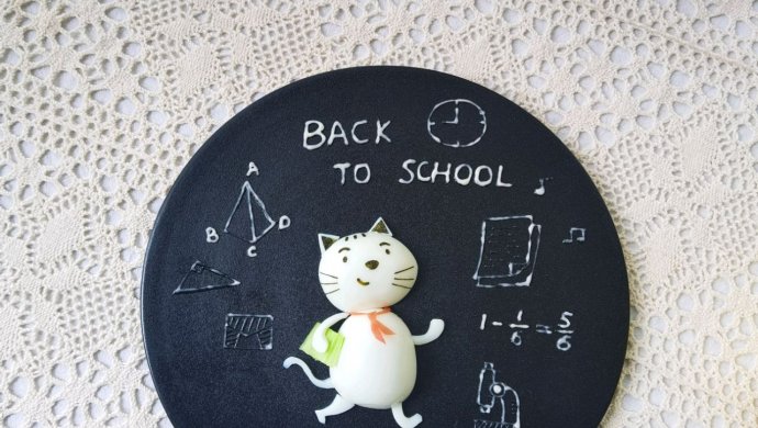 【餐盘画】小猫开学啦