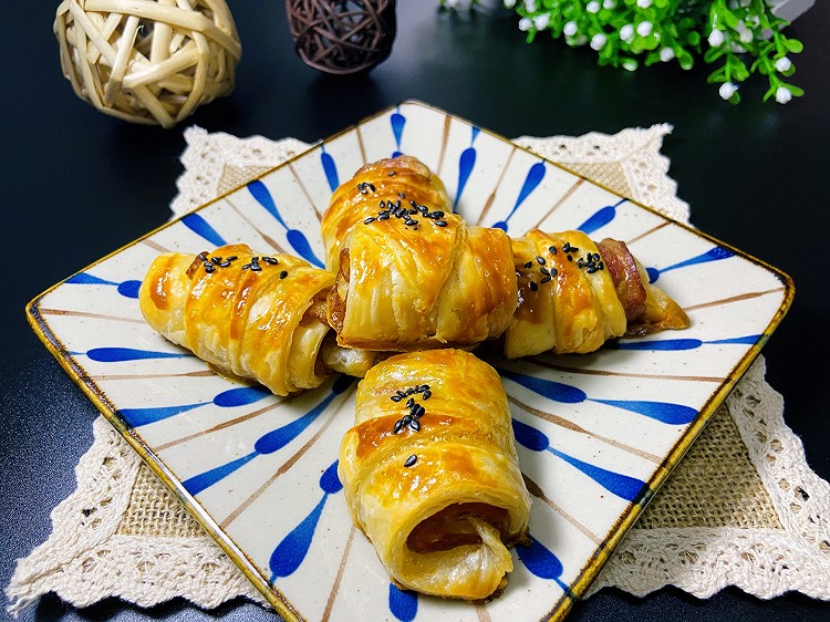 手抓饼脆皮培根卷的做法