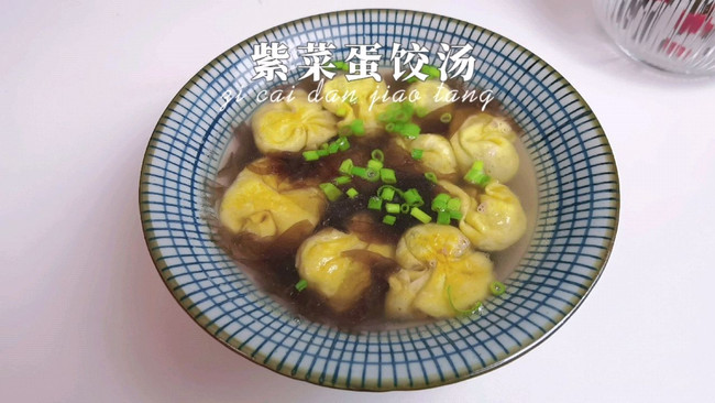 #吃出健康，解决假胖#蛋饺紫菜汤的做法