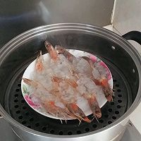 蒜蓉粉丝蒸大虾的做法图解5