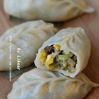 芸豆榨菜碎素蒸饺