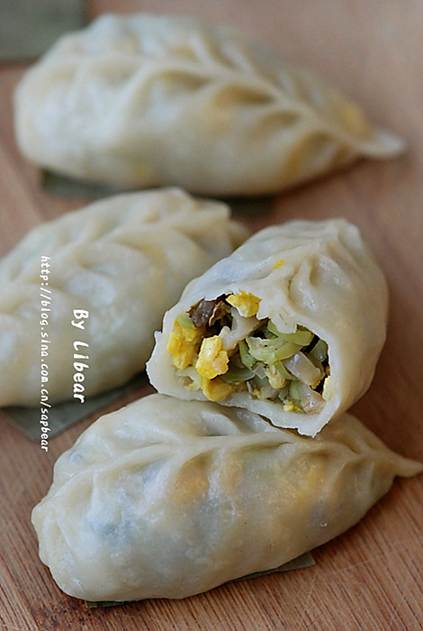 芸豆榨菜碎素蒸饺