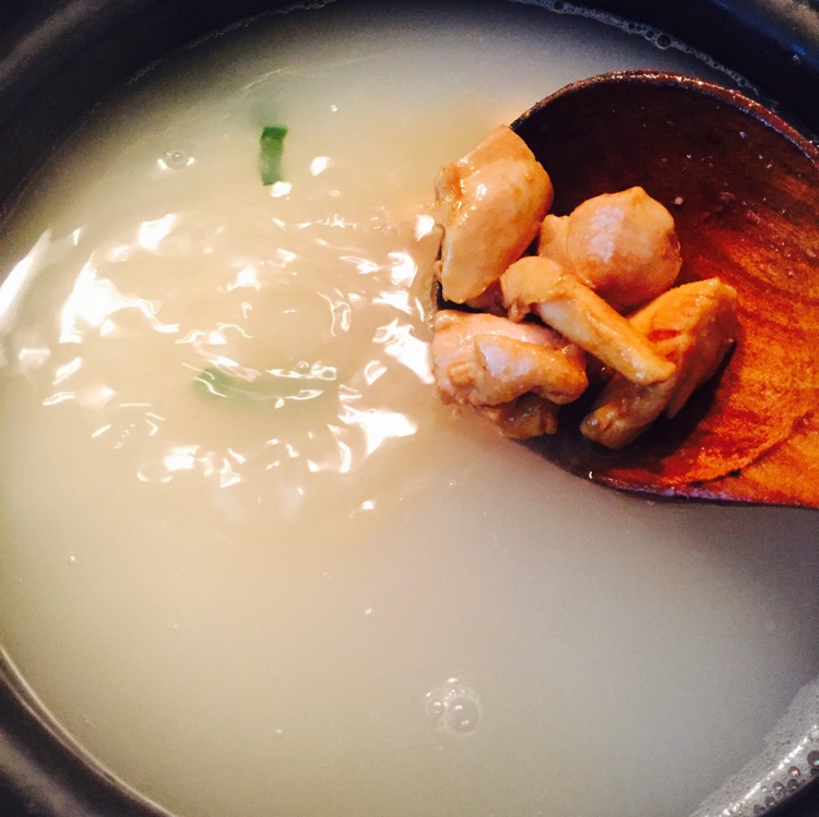 砂锅鸡肉青菜粥的做法图解6