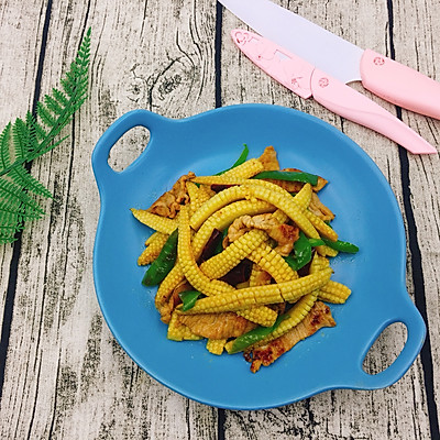 玉米笋炒肉片