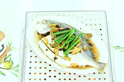 豆豉蒸金鲳鱼