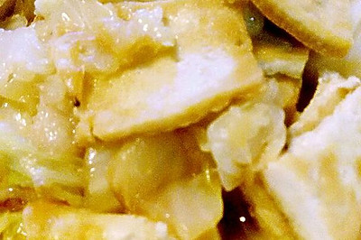 白菜虾米炖煎豆腐